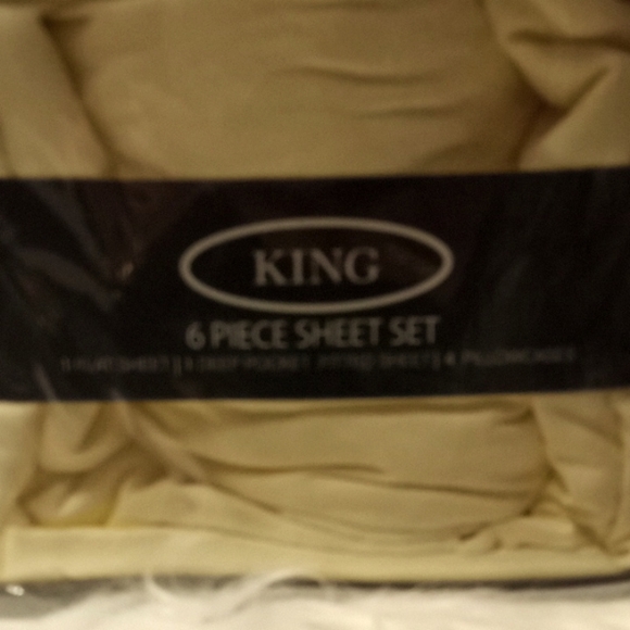 Bamboo Essence King Size Cream- 6 Piece Sheet Set - Picture 5 of 10